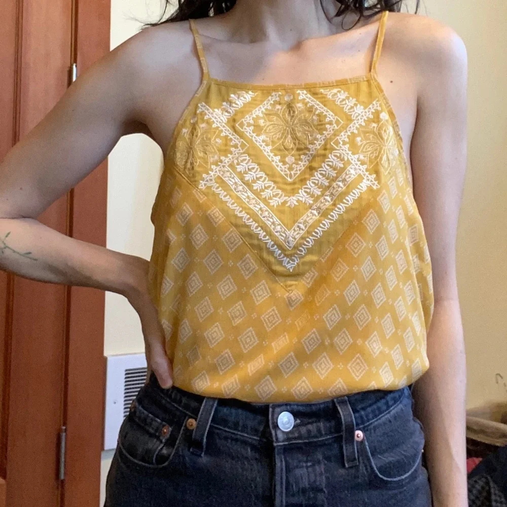Layered Handkerchief Embroidered Tank - Picture 2 of 10
